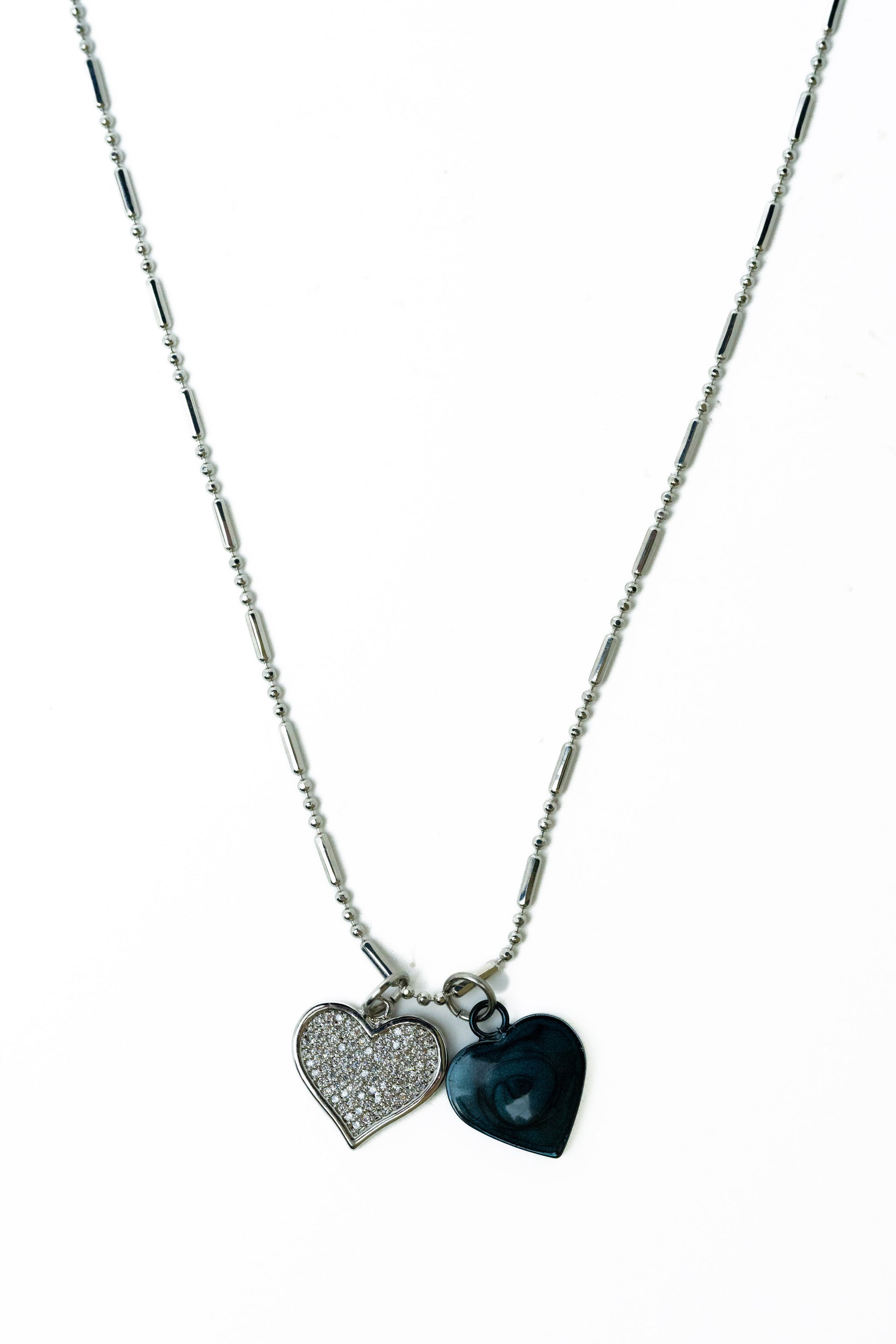 Crescent Love Necklace - Silver
