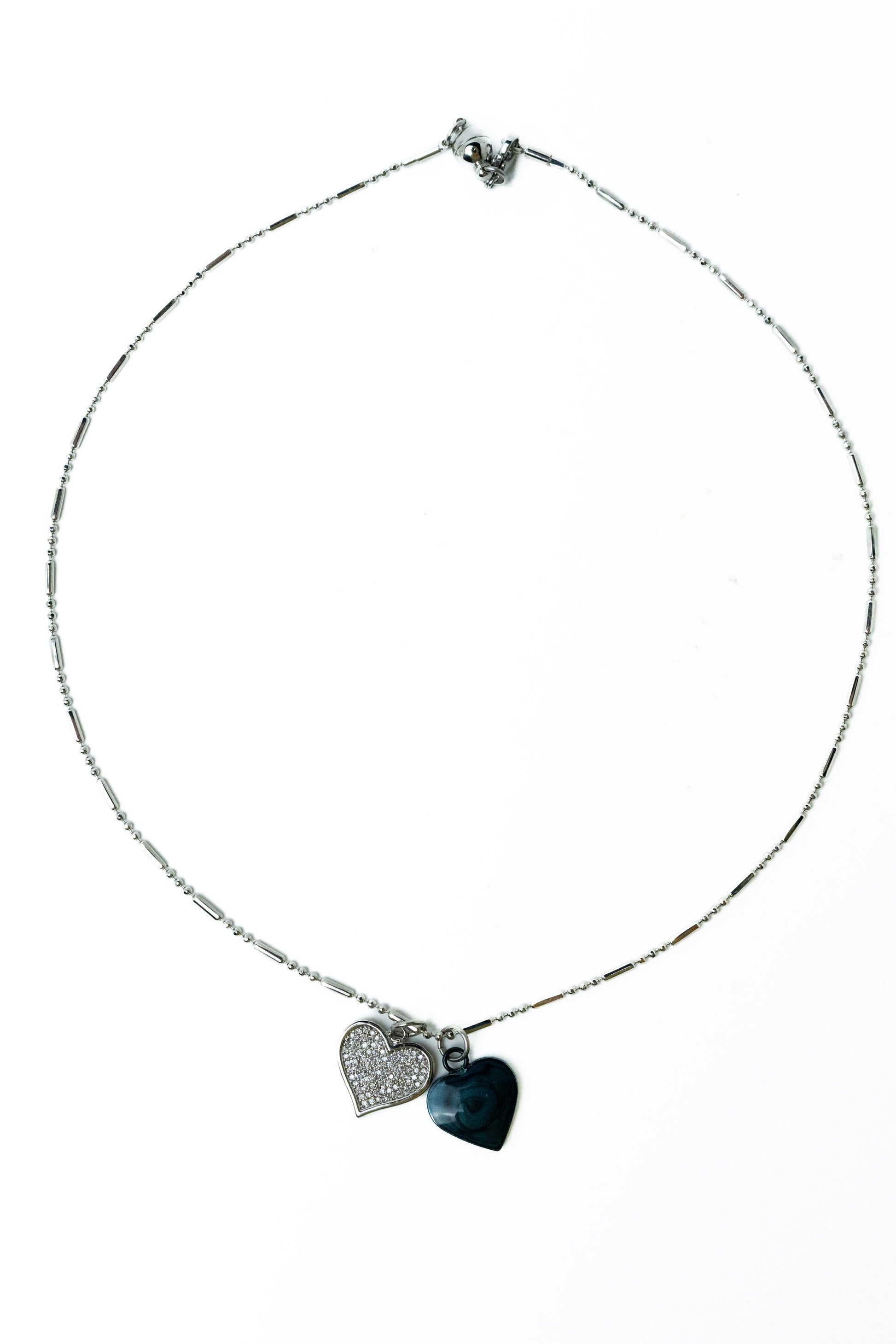 Crescent Love Necklace - Silver