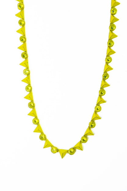Last Dance Necklace - Metallic Lime Punch
