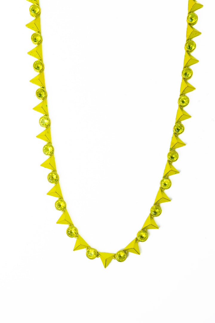 Last Dance Necklace - Metallic Lime Punch