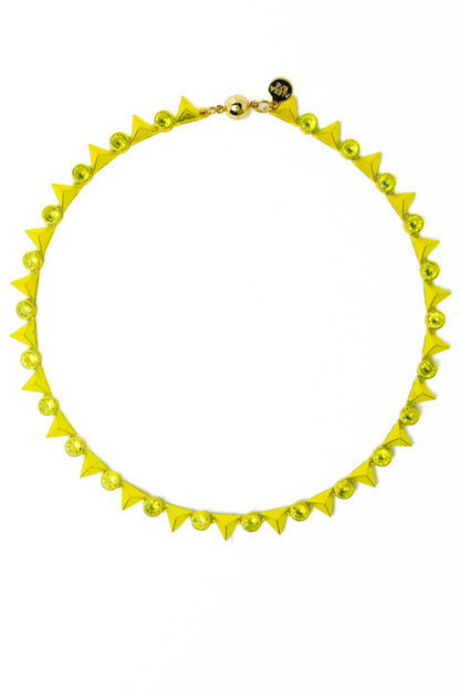 Last Dance Necklace - Metallic Lime Punch
