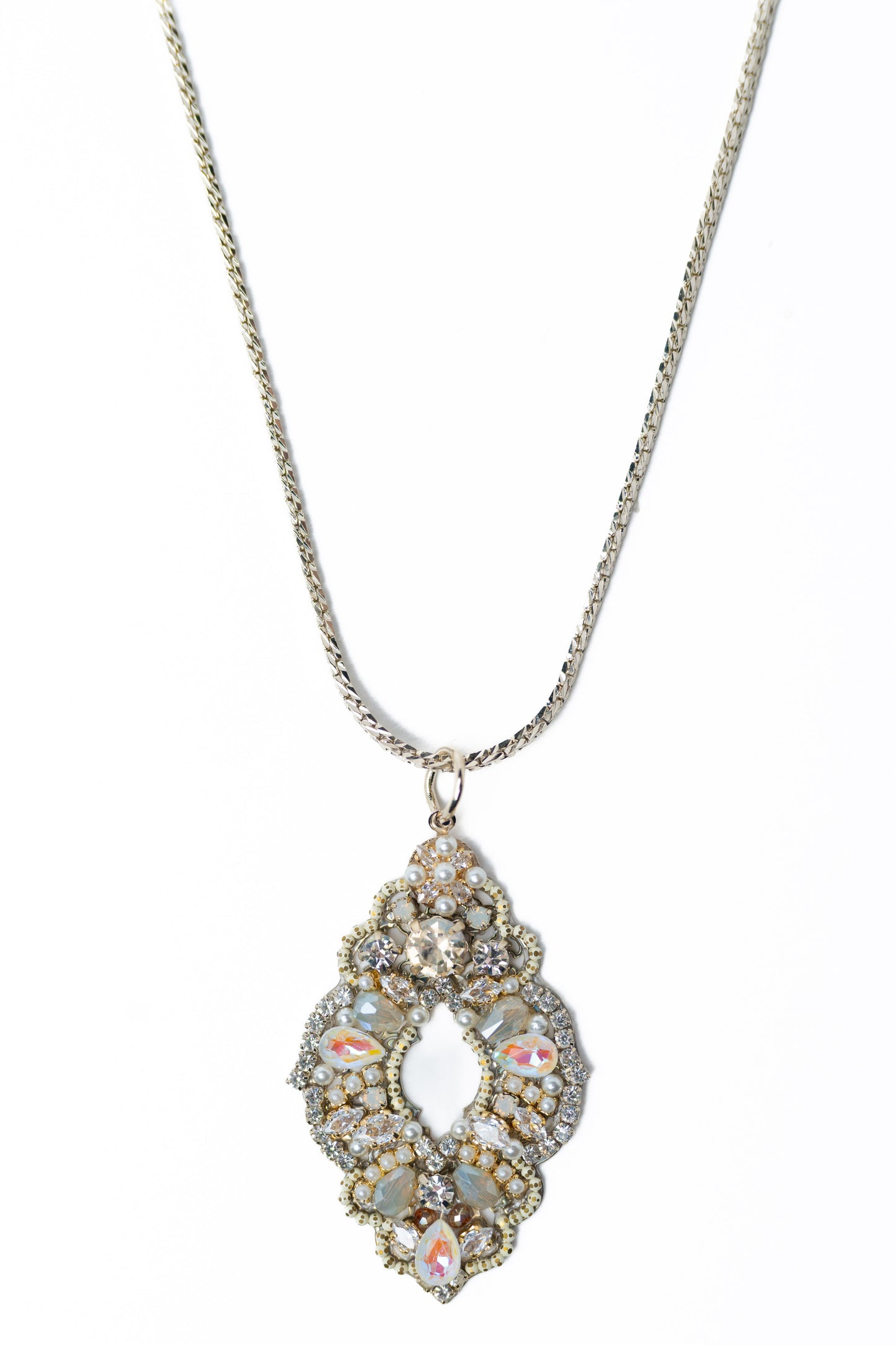 Antoinette Necklace - Metallic Linen