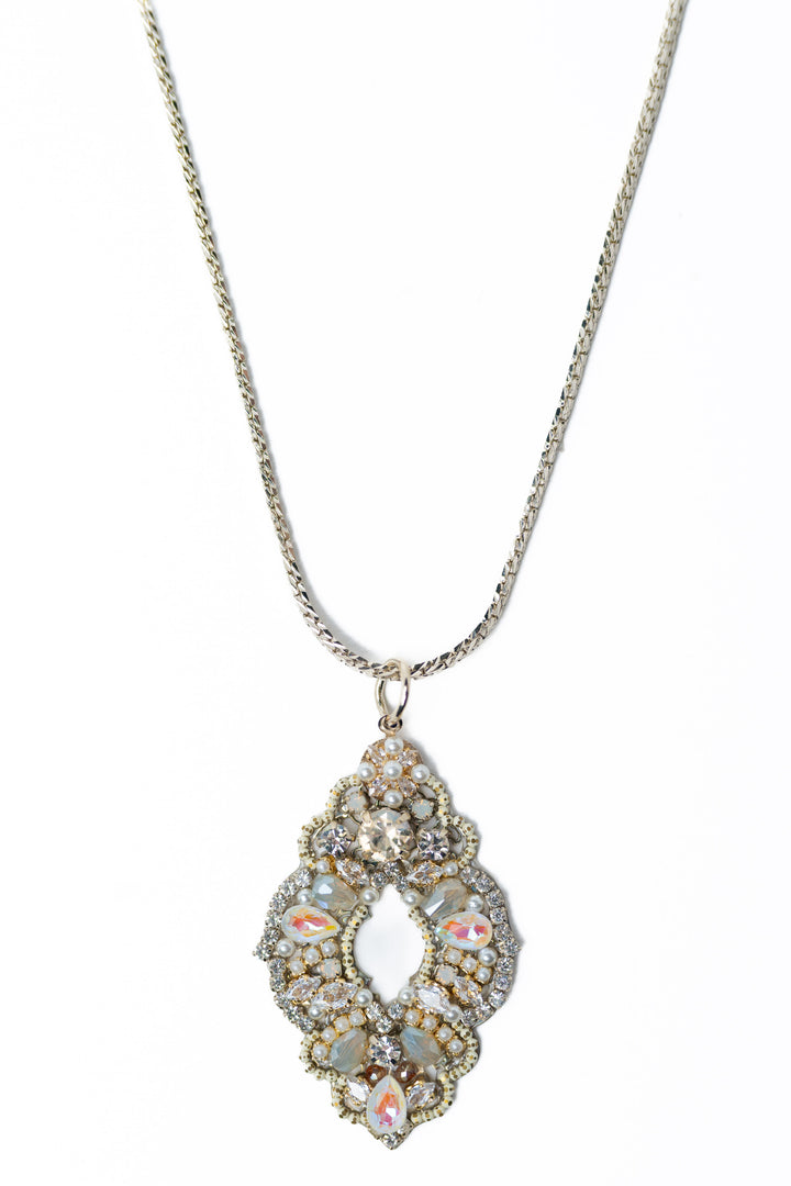 Antoinette Necklace - Metallic Linen