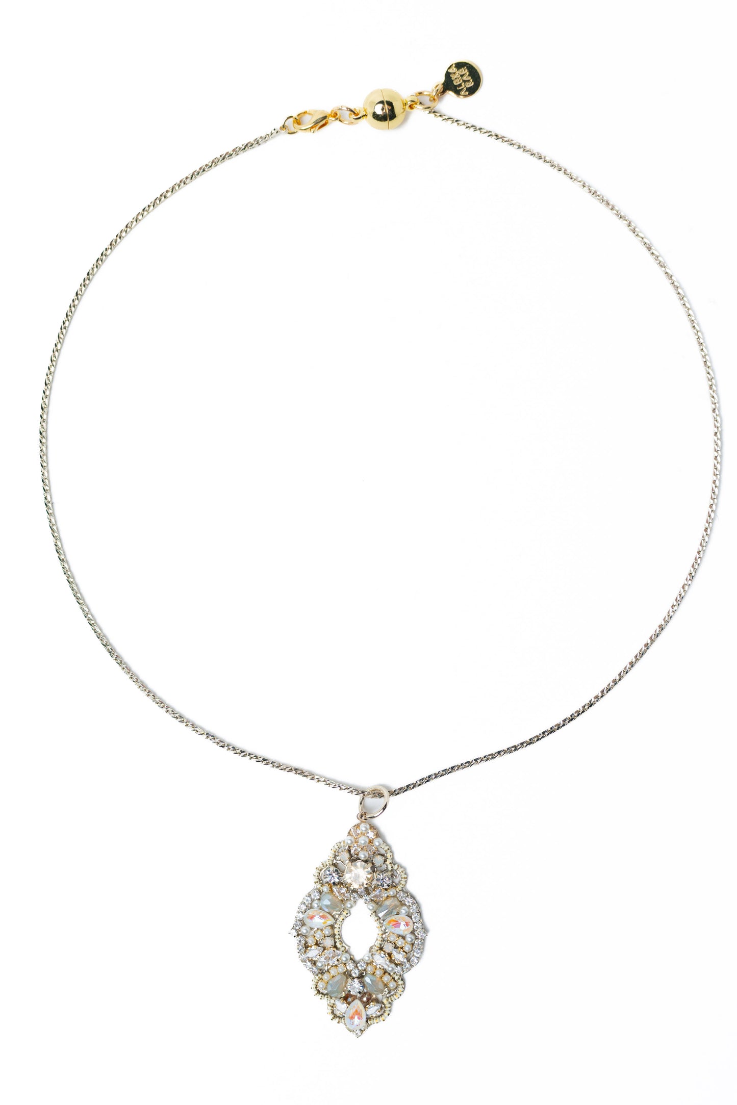 Antoinette Necklace - Metallic Linen