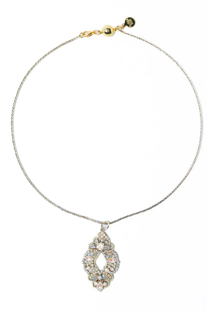 Antoinette Necklace - Metallic Linen