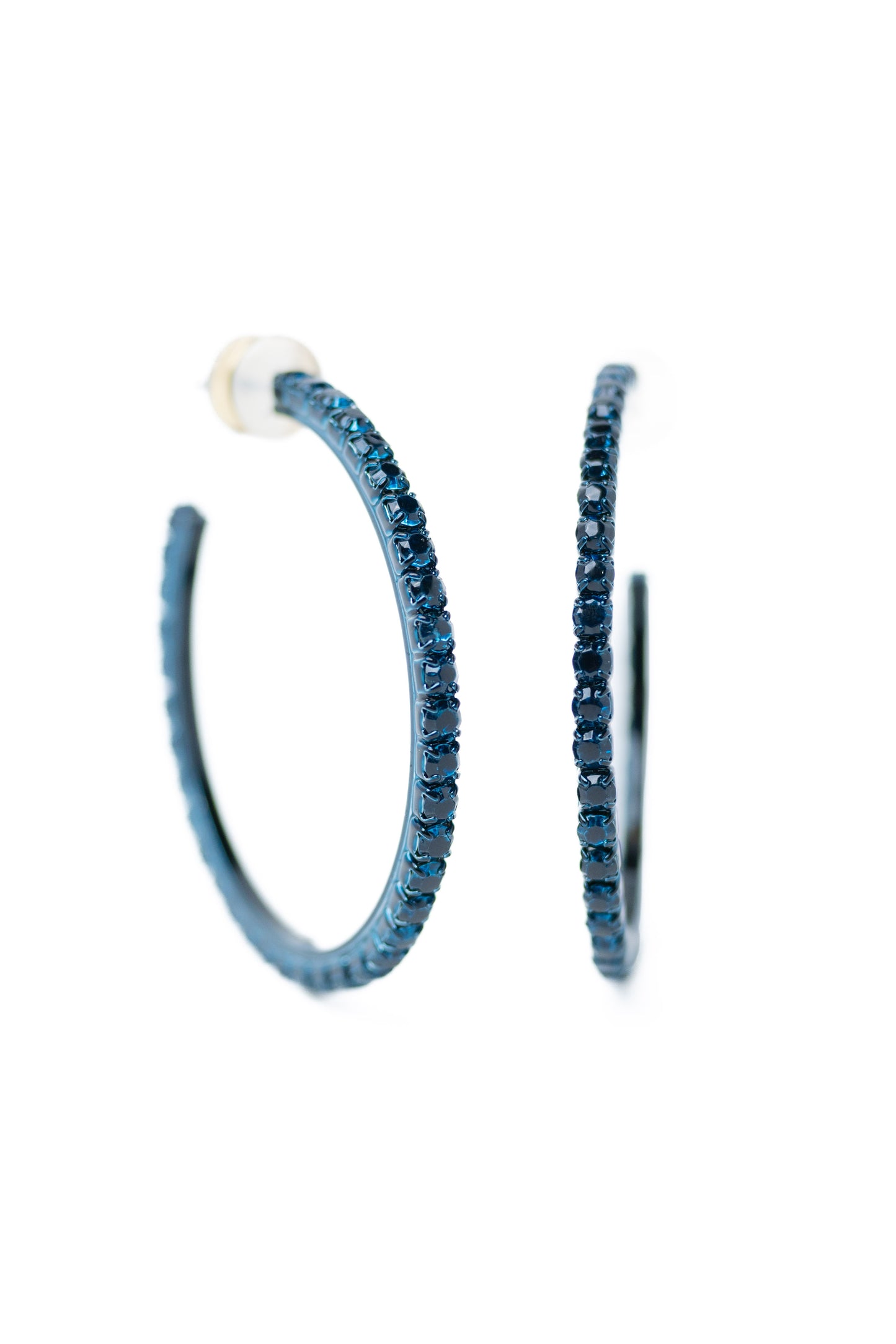 Ava Earrings Small - Metallic Storm Sky