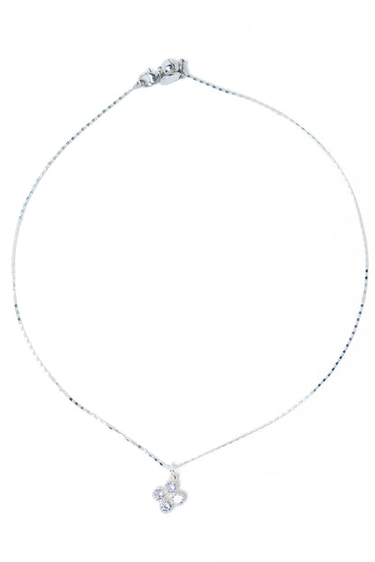 Silent Spring Necklace - Liquid Metallic Pearl White