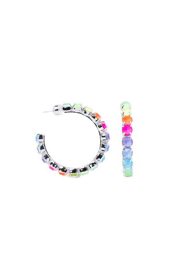 Lucy In The Sky Earrings - Neon Confetti