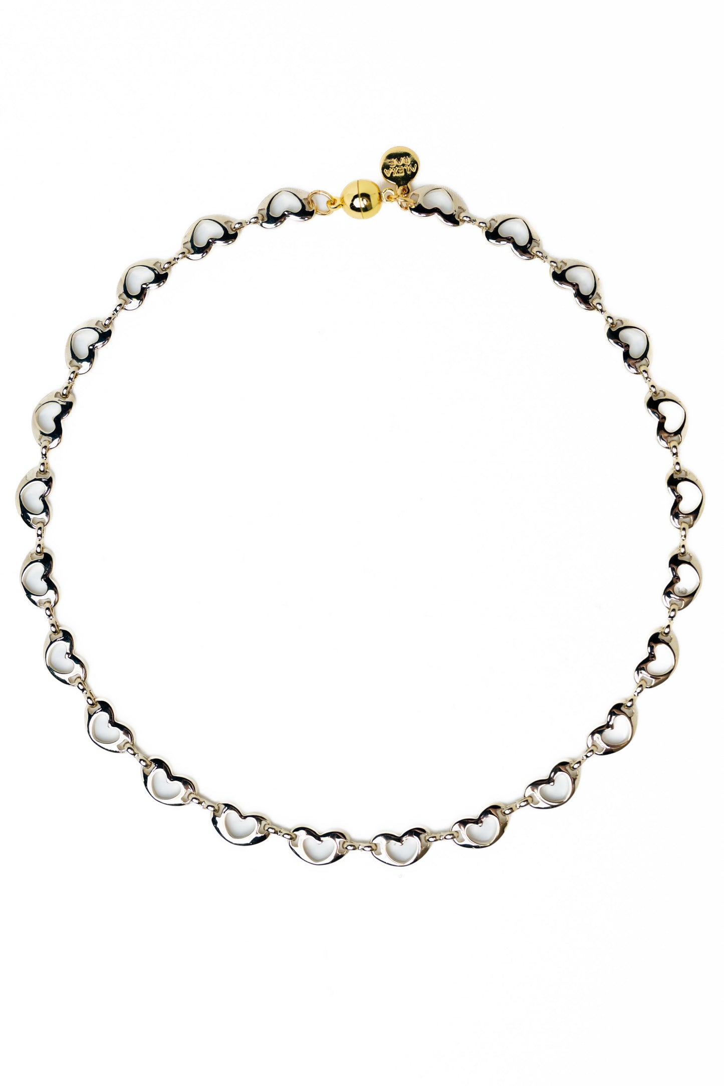 Heartline Necklace - Metallic Linen