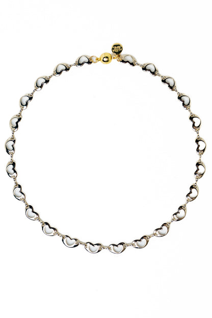 Heartline Necklace - Metallic Linen