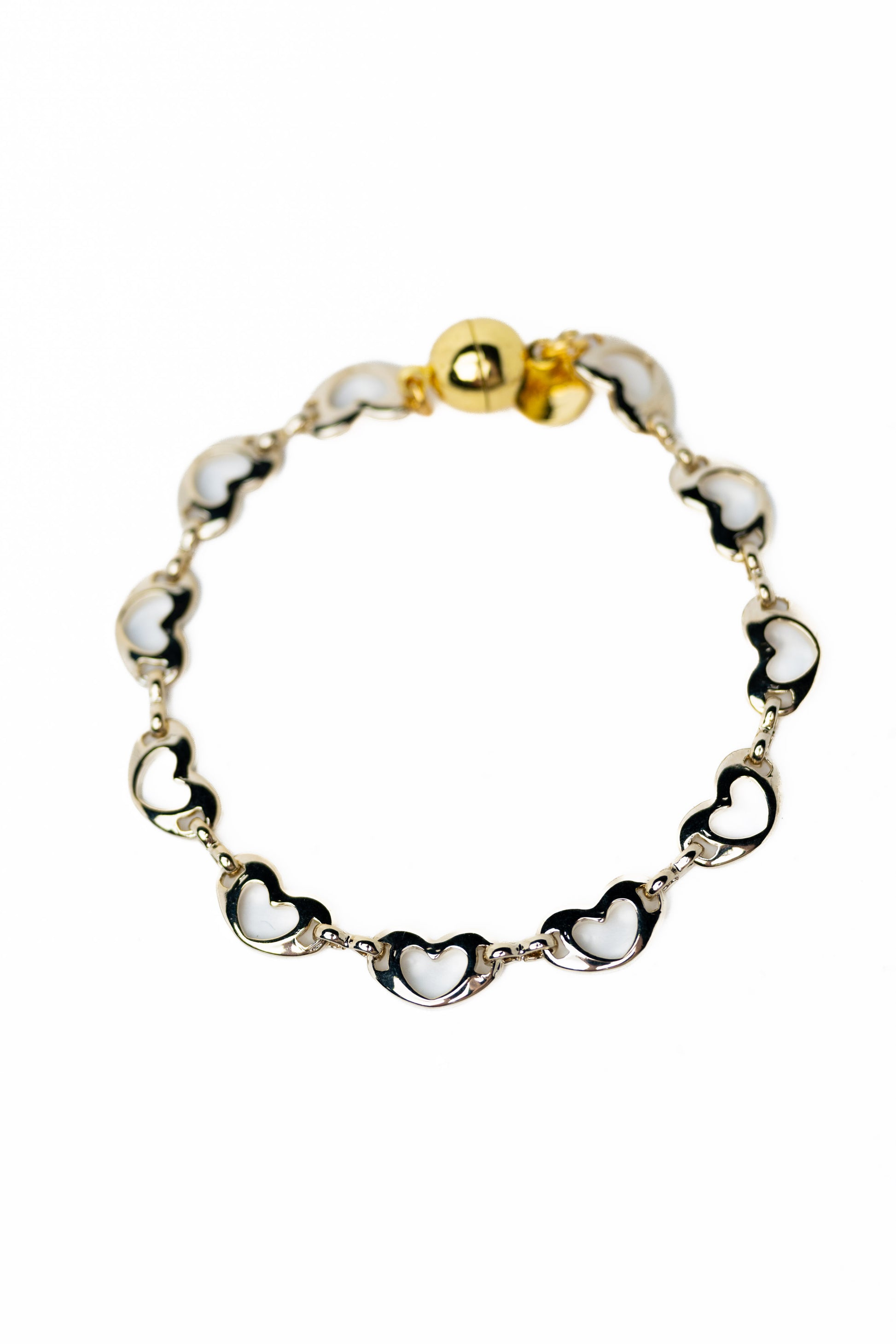 Heartline Bracelet - Metallic Linen