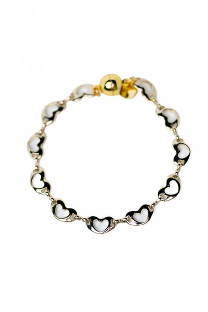 Heartline Bracelet - Metallic Linen