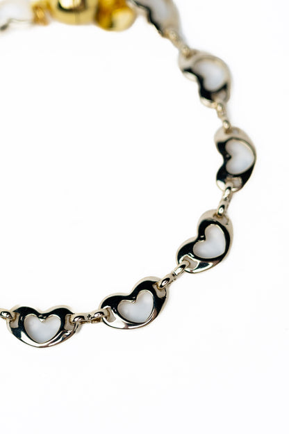 Heartline Bracelet - Metallic Linen