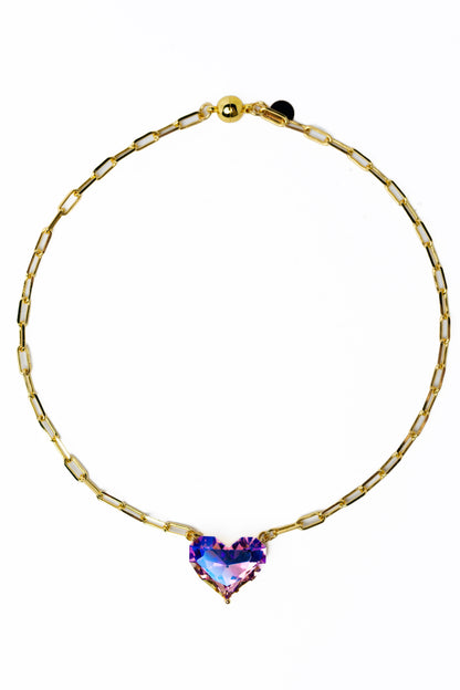 Spring Love Necklace - Gold Pink