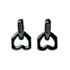 I Love You Earrings - Gunmetal