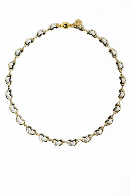 Heartline Necklace - Metallic Moonlight