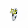 Crystal Veridian Ring - Silver Olive