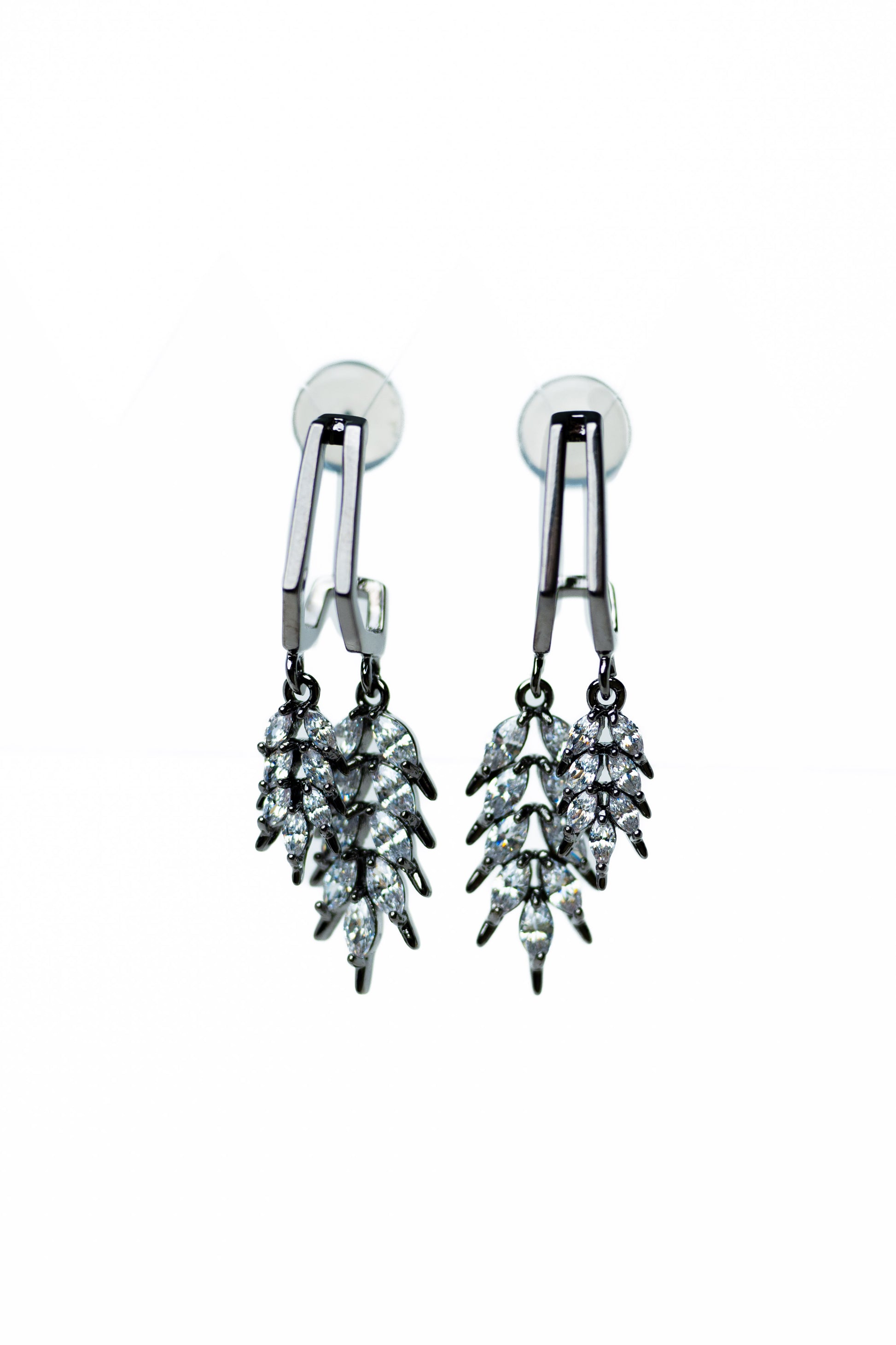 Ivy Shine Earrings - Gunmetal
