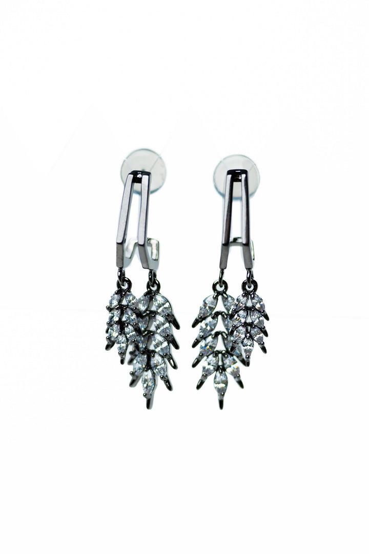 Ivy Shine Earrings - Gunmetal