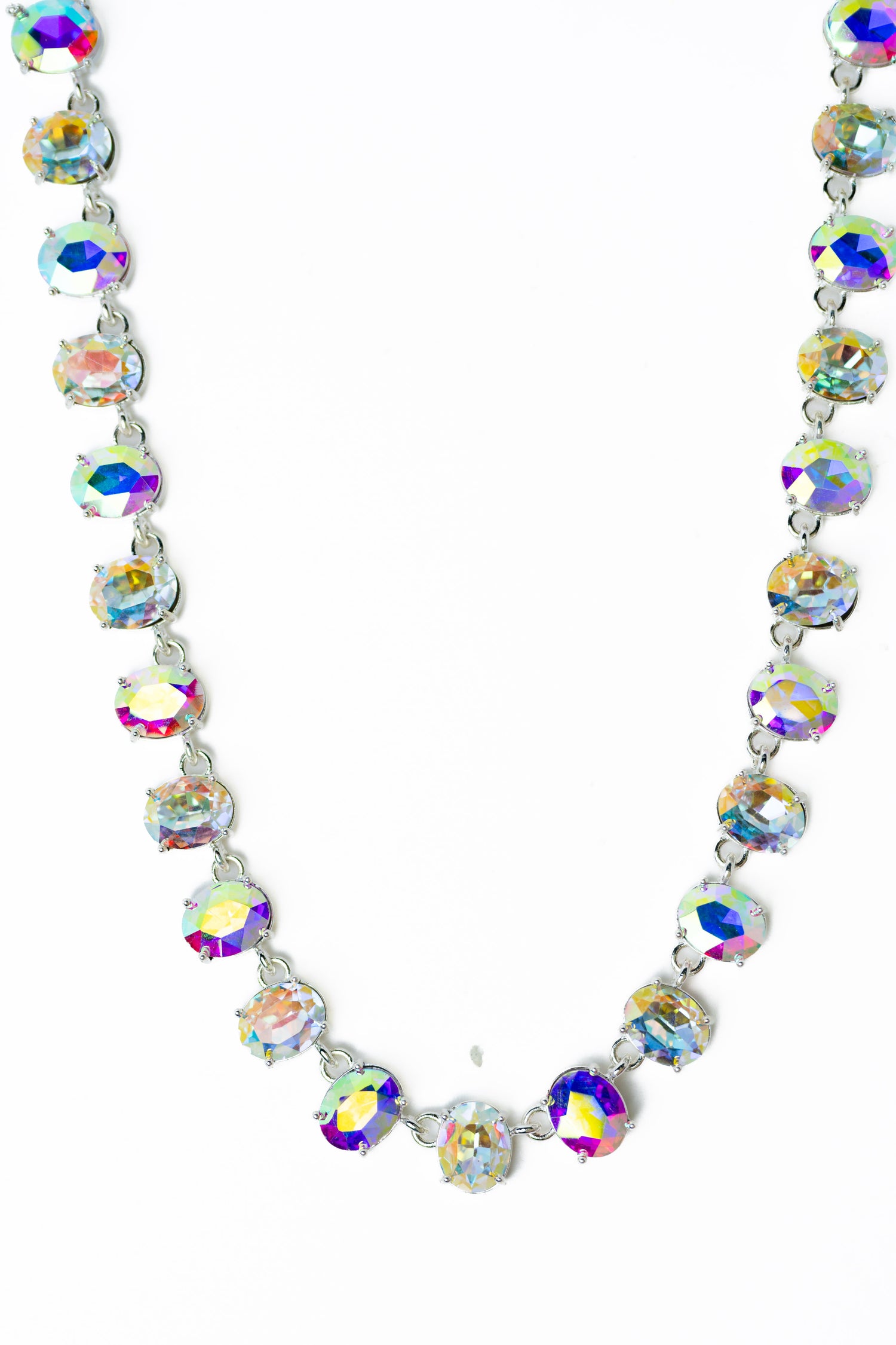 Wildest Dreams Necklace - Liquid Metallic Pearl White Snow Glow