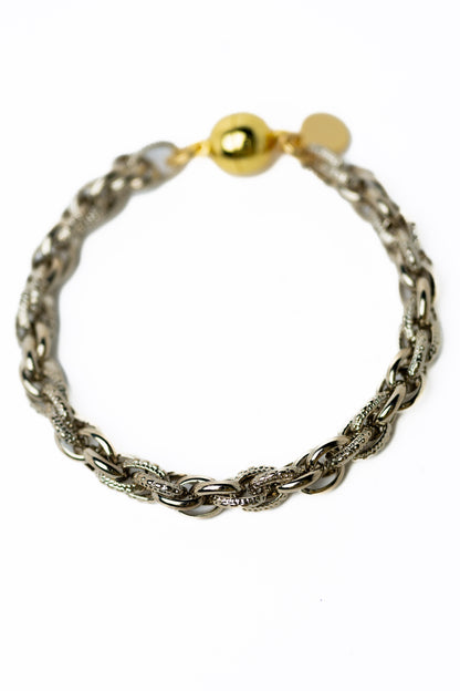 Mila Bracelet - Metallic Linen