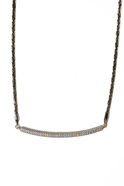 Selene Necklace - Metallic Linen