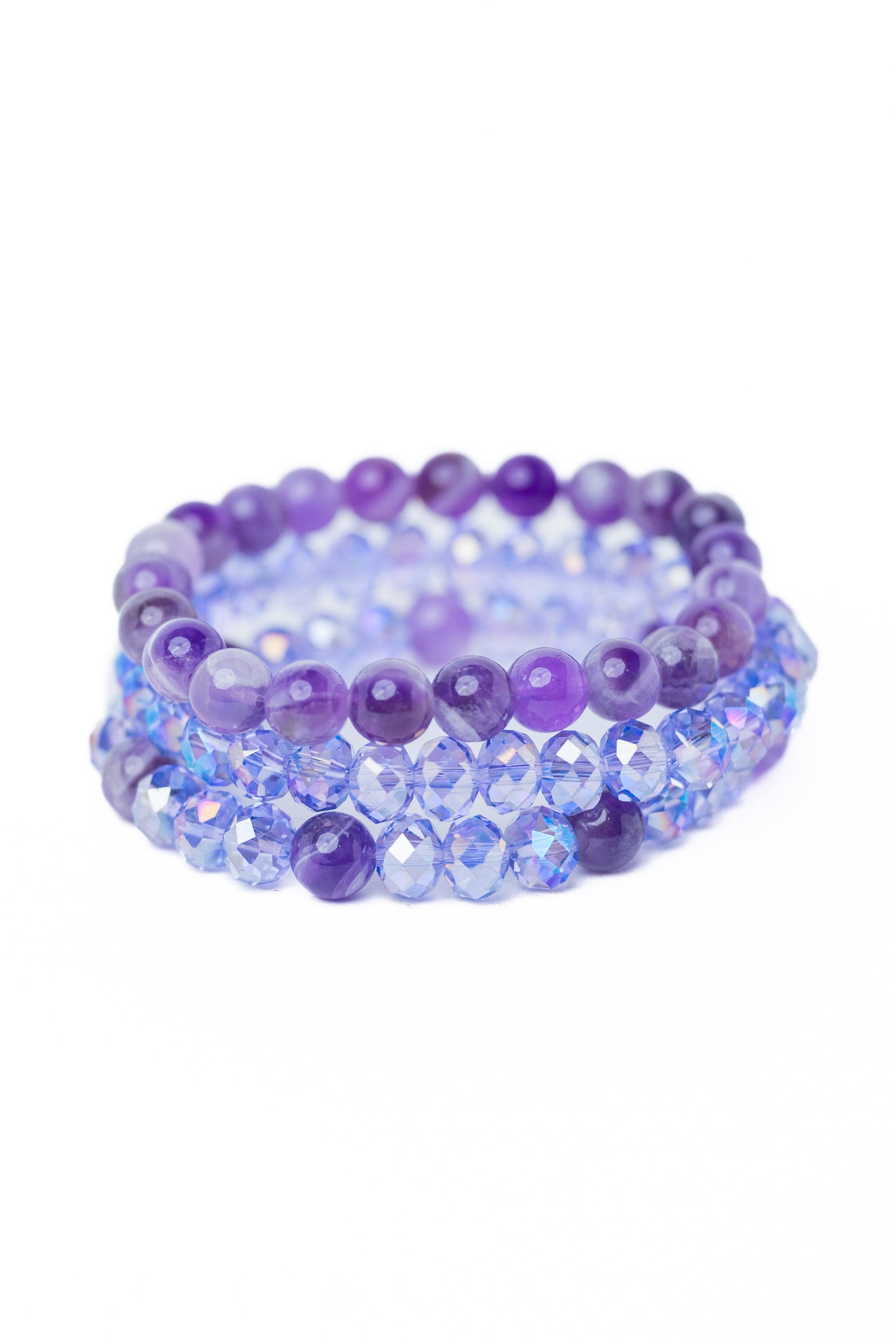Laurie Bracelet Set - Amethyst