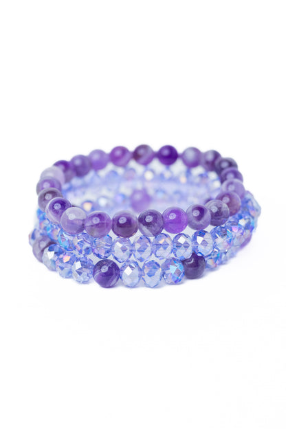 Laurie Bracelet Set - Amethyst