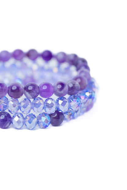 Laurie Bracelet Set - Amethyst