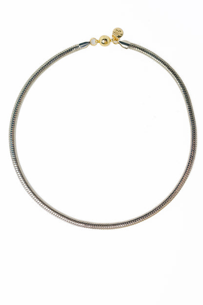 Calia Necklace - Metallic Linen