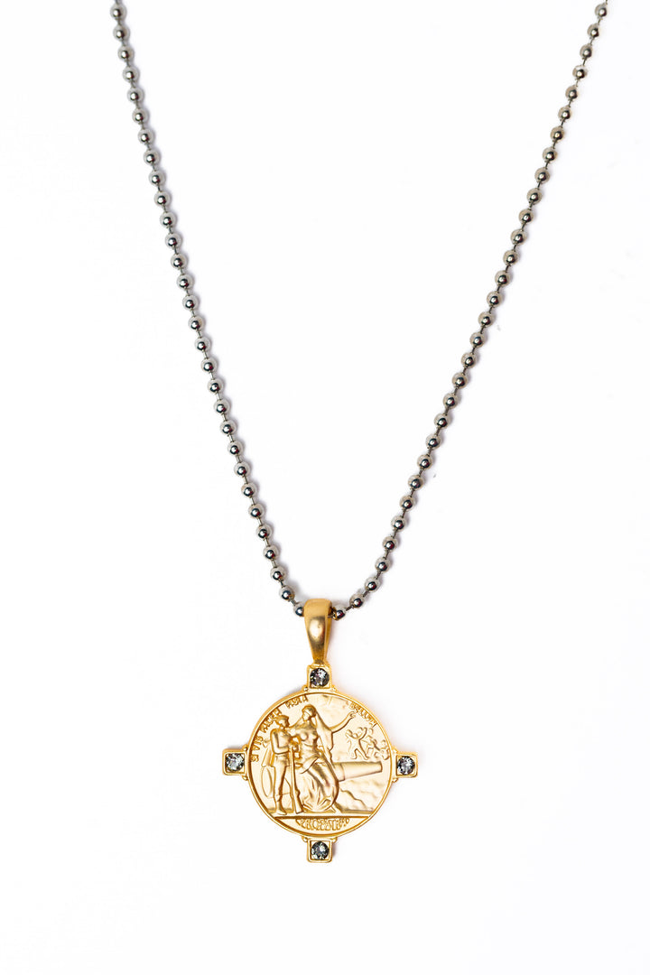 Heavenly Guard Necklace - Silver Gold