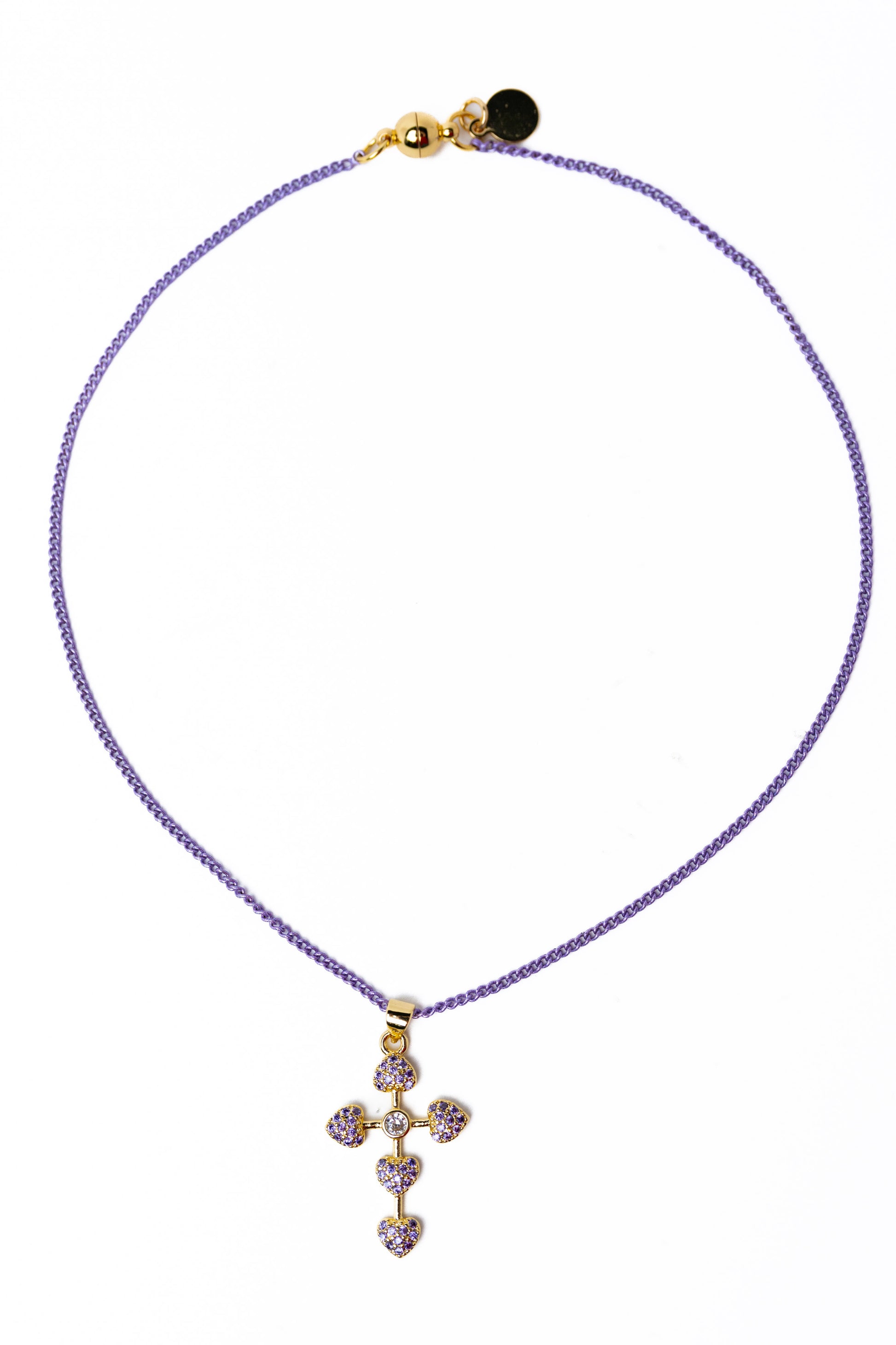 Divine Cross Necklace - Lavender