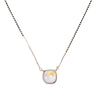 Mini Crystal Glow Square Necklace - Linen Pale Peach