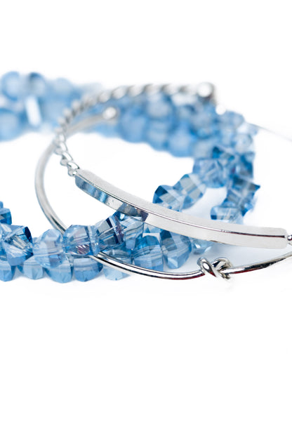 Soleil Bracelet Set - Silver Light Blue