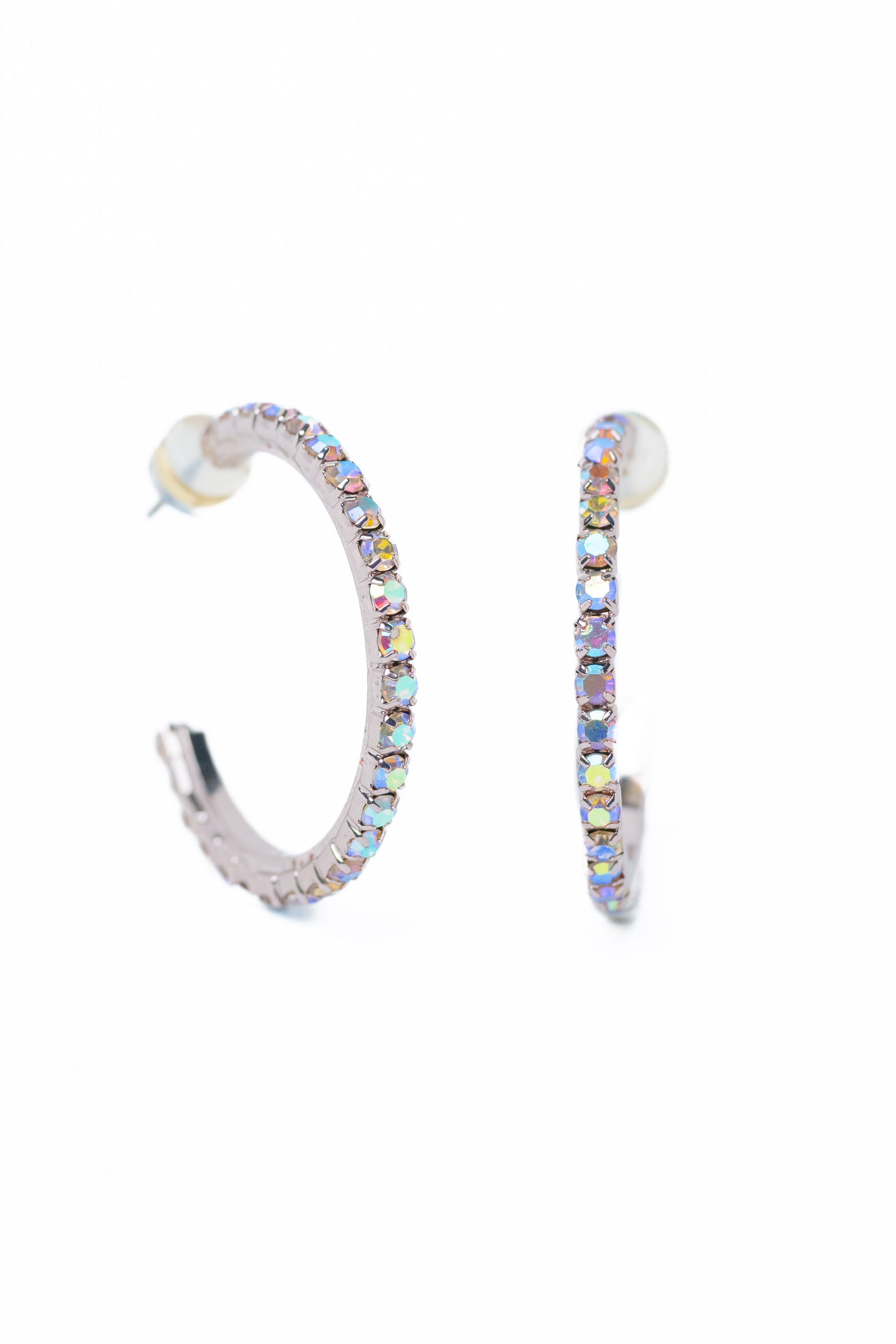 Mini Breakfast At Tiffany's Earrings - Metallic Platinum AB