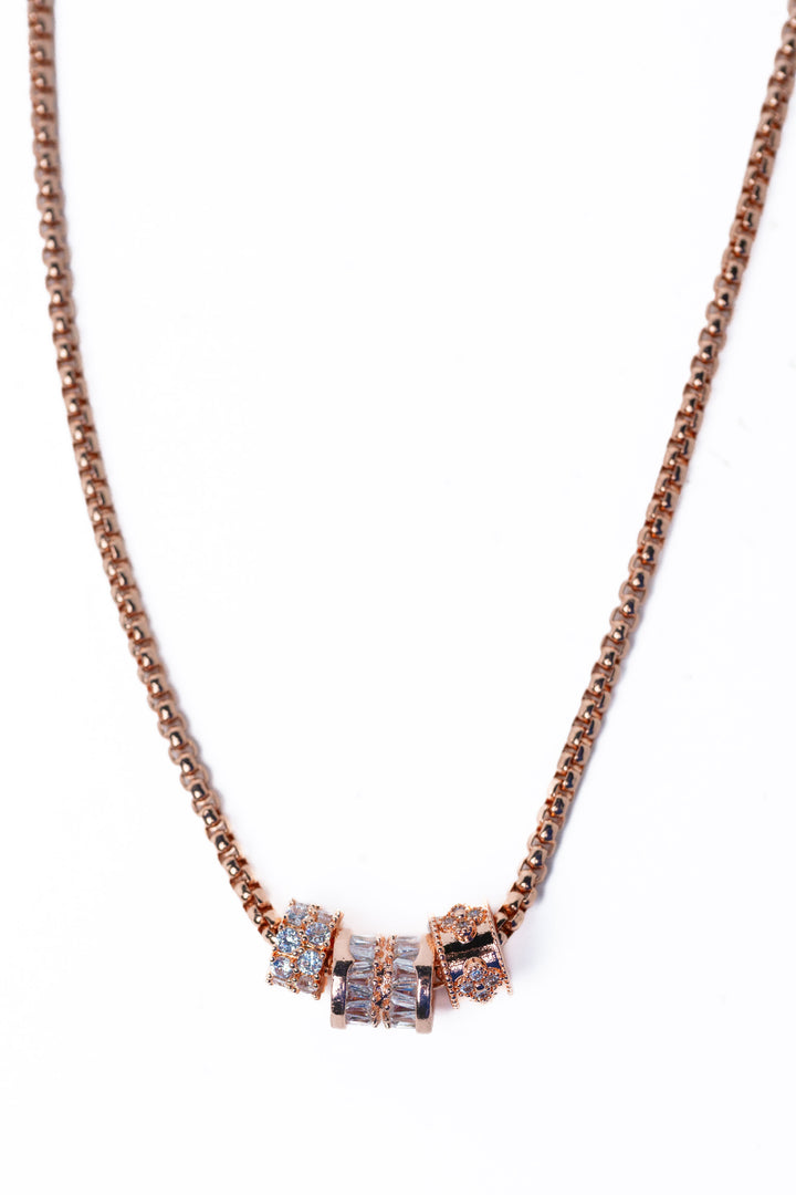 Adriel Necklace - Toffee Rose