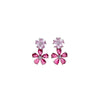 Sunset Flowers Earrings - Silver
