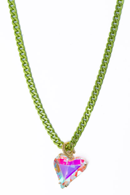 Caroline Necklace - Metallic Matcha Gold