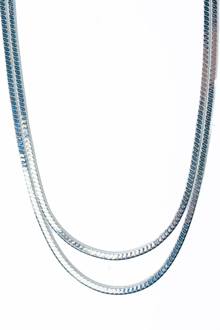 Don't Stop Me Now Necklace - Liquid Metallic Pearl White