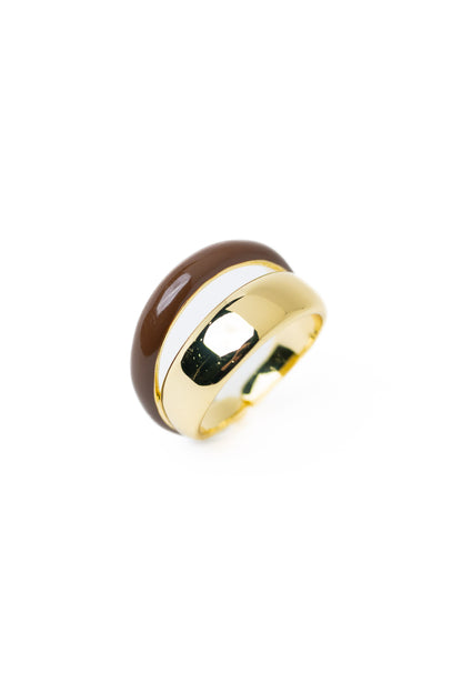 Cassidy Ring - Gold Cocoa