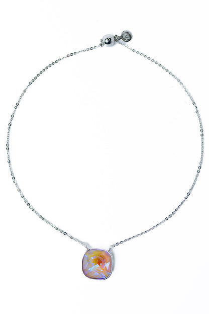 Crystal Glow Square Necklace - Fairytale