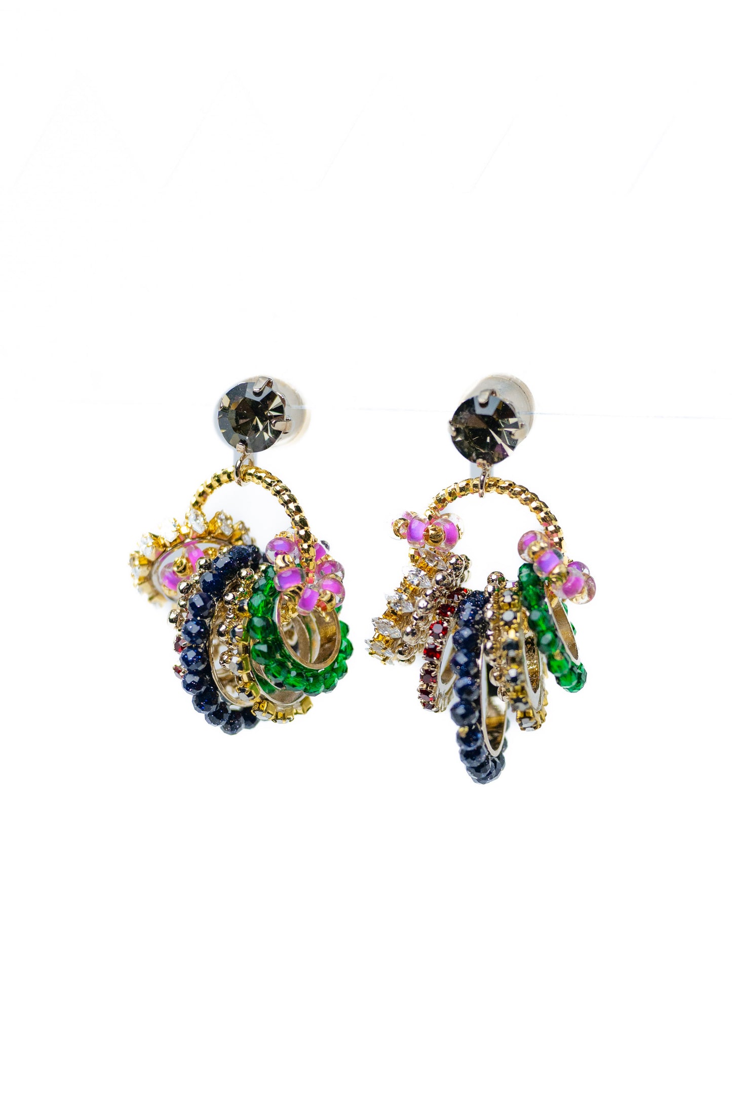 Candy Splash Earrings - Gold Night Glow