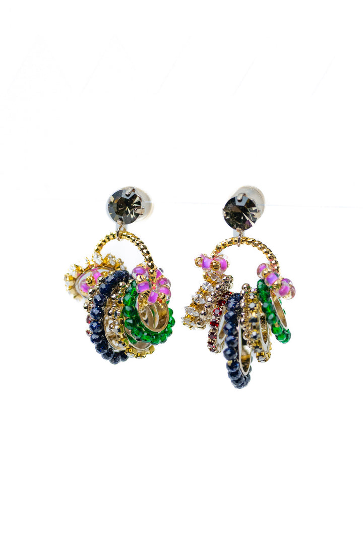 Candy Splash Earrings - Gold Night Glow