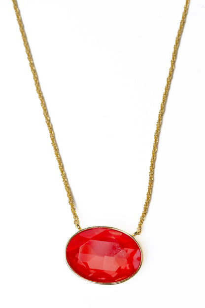 Clearwater Necklace - Gold Red