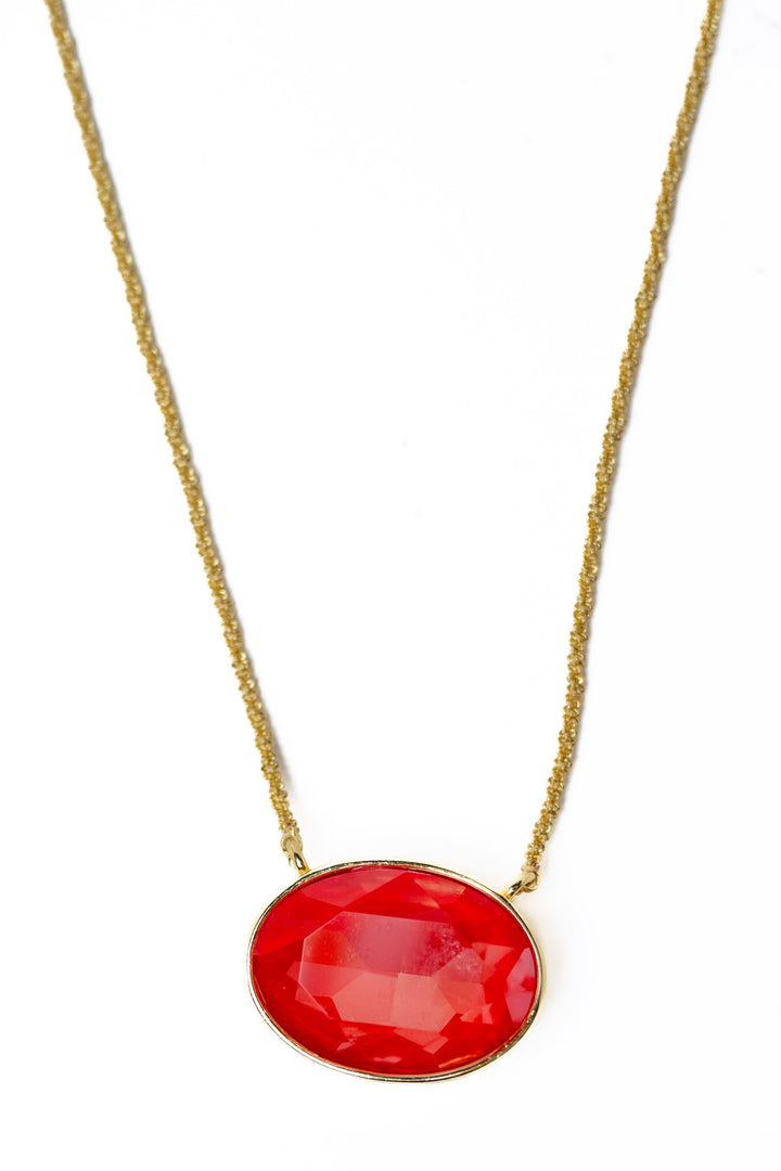 Clearwater Necklace - Gold Red