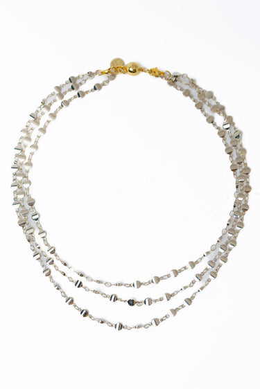 Bella Necklace - Metallic Linen