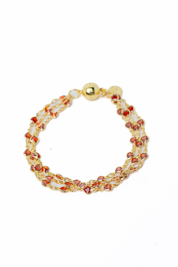 Cupids Kiss Bracelet - Ruby