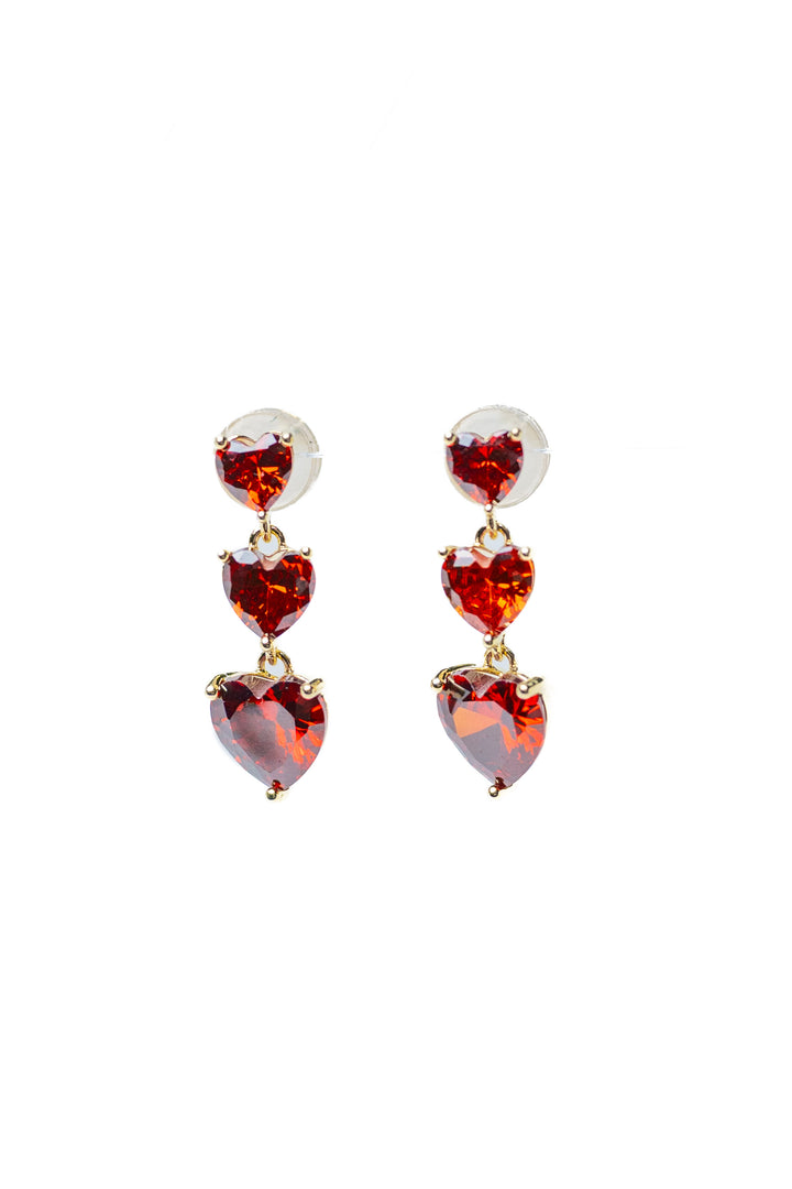 Etherea Earrings - Gold Ruby