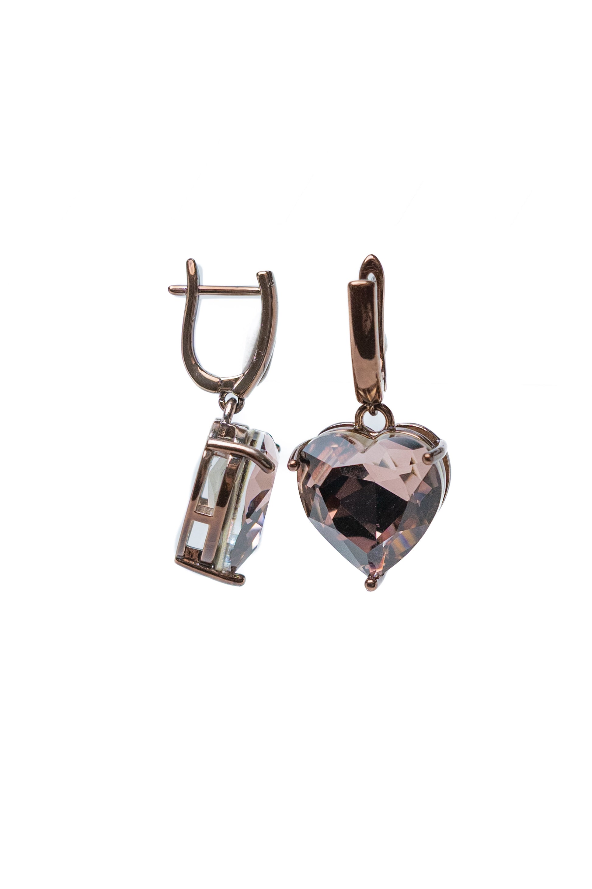 Velvet Heart Earrings - Metallic Hershey Kiss