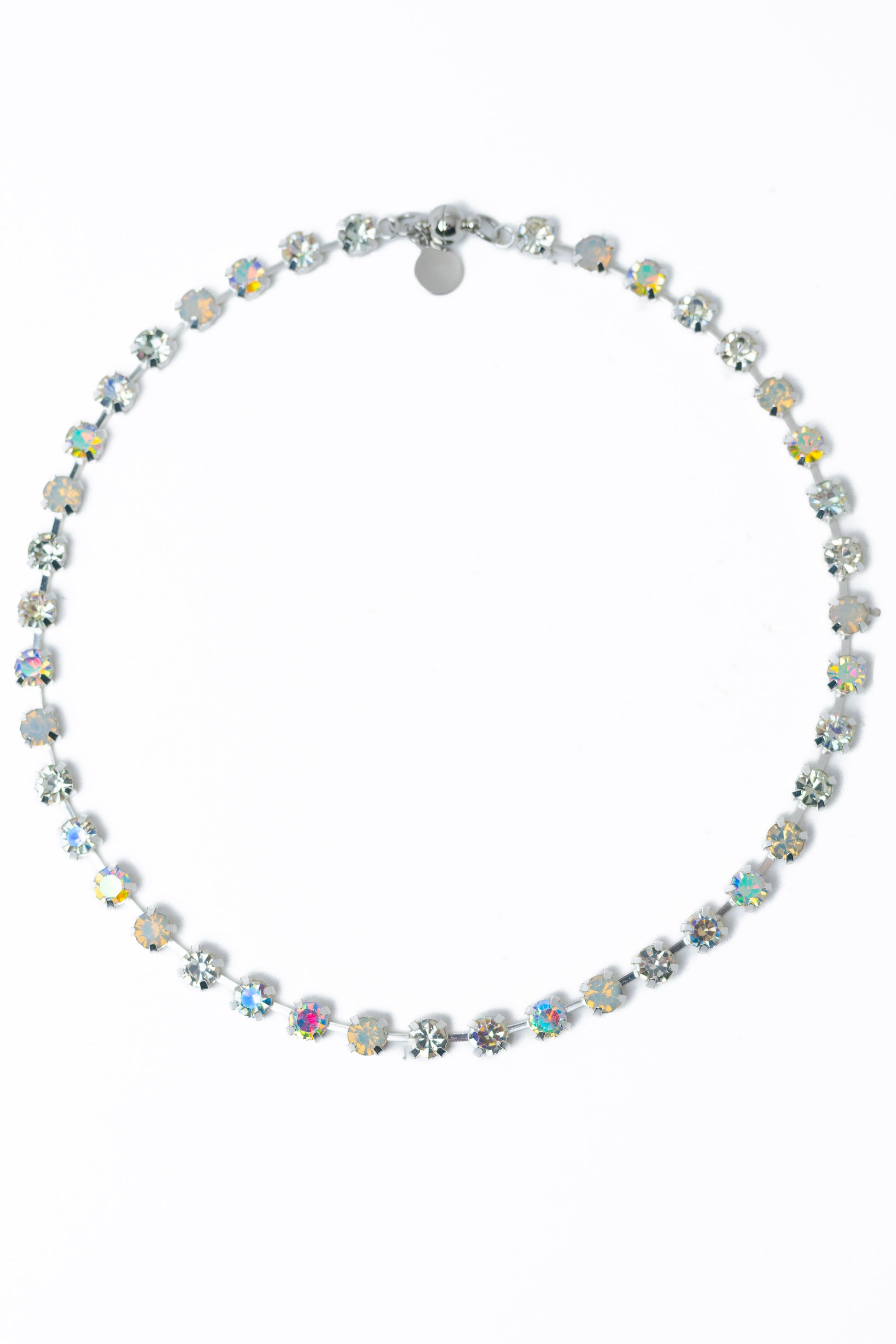 Evi Necklace - Liquid Metallic Pearl White
